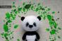 Horgolt panda kínaiul